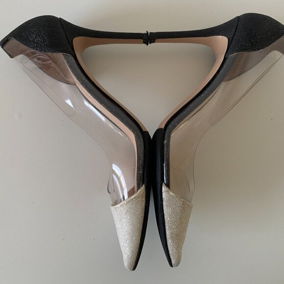 🇮🇹 Made in Italy - Gianvito Rossi Leather | PVC Glitter Plexi Pumps - Picture 7 of 17